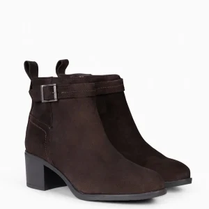 Botines De Mujer<miMaO Seattle - Botines Serraje Mujer En Color Marron