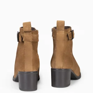 Botines De Mujer<miMaO Seattle - Botines Serraje Mujer En Color Camel
