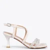 Sandalias De Tacón<miMaO Shiny - Sandalias De Tiras Brillantes Hueso