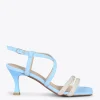 Sandalias De Tacón<miMaO Shiny - Sandalias De Tiras Brillantes Azul