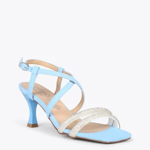 Sandalias De Tacón<miMaO Shiny - Sandalias De Tiras Brillantes Azul