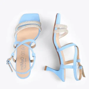 Sandalias De Tacón<miMaO Shiny - Sandalias De Tiras Brillantes Azul