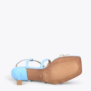 Sandalias De Tacón<miMaO Shiny - Sandalias De Tiras Brillantes Azul