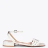 Sandalias De Tacón<miMaO Sofia - Sandalias Planas Hueso