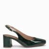 Zapatos De Fiesta<miMaO Sophia - Zapato Tacón Ancho Destalonado Verde