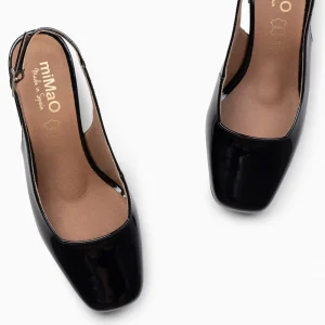 Zapatos De Fiesta<miMaO Sophia - Zapato Tacón Ancho Destalonado Negro