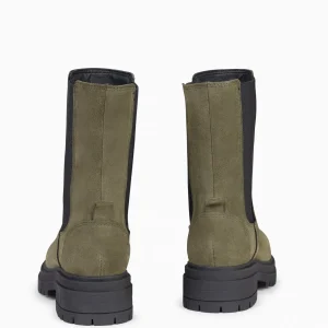 Botines De Mujer<miMaO Stamford - Botines Chelsea Kaki Con Plataforma Track
