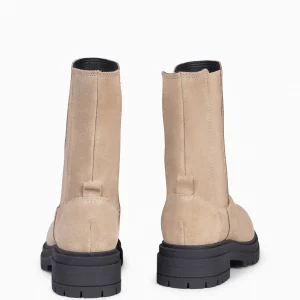 Botines De Mujer<miMaO Stamford - Botines Chelsea Beige Con Plataforma Track