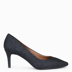 Zapatos De Fiesta<miMaO Stiletto Bright - Zapatos De Tacón De Aguja Con Textura De Grano Brillante Negro
