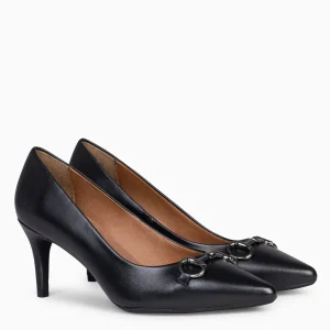 Zapatos De Fiesta<miMaO Stiletto Elegance - Zapatos De Tacón De Aguja Con Adorno Metalizado Negro