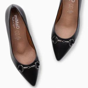 Zapatos De Fiesta<miMaO Stiletto Elegance - Zapatos De Tacón De Aguja Con Adorno Metalizado Negro
