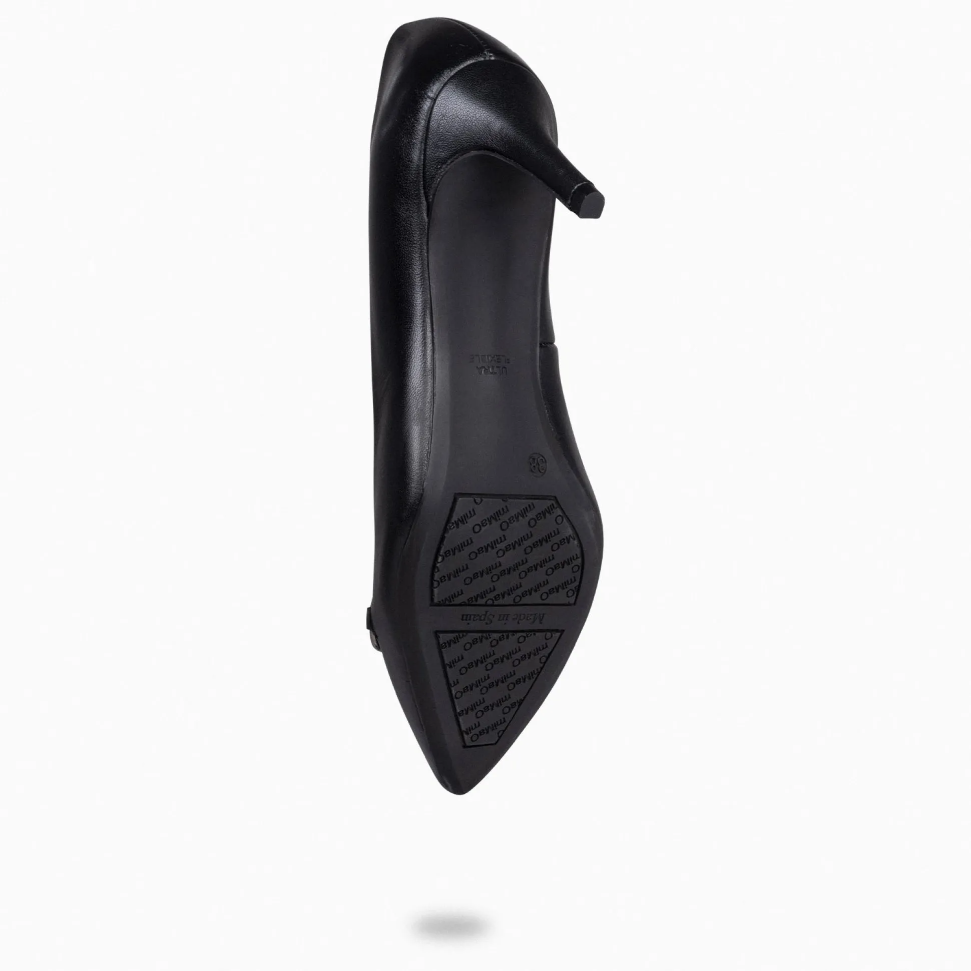 stiletto_elegance__zapato_4.webp Zapatos De Fiesta<miMaO Stiletto Elegance - Zapatos De Tacón De Aguja Con Adorno Metalizado Negro