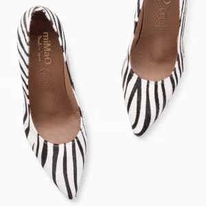 Zapatos De Fiesta<miMaO Stiletto Wild - Zapatos De Tacón De Aguja Con Animal Print Cebra Blanco