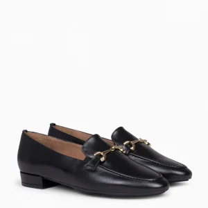 Mocasines Y Blucher<miMaO Style - Mocasines Con Detalle Metalizado Negro