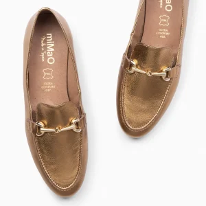 Mocasines Y Blucher<miMaO Style - Mocasines Con Detalle Metalizado Bronce