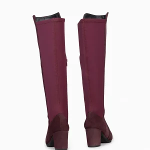 Botas<miMaO Sunset – Botas De Tacón Elasticas Burdeos