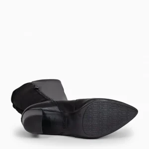 Botas<miMaO Sunset – Botas De Tacón Elasticas Negro Napa