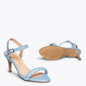 Sandalias De Tacón<miMaO Sunset Sandalias Azules De Tacón De Aguja Elegantes