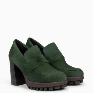 Mocasines Y Blucher<miMaO Trend – Mocasin Con Tacón Y Plataforma Verde