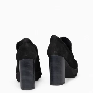 Mocasines Y Blucher<miMaO Trend – Mocasin Con Tacón Y Plataforma Negro