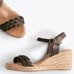 Esparto Y Alpargatas<miMaO Trenza Cunas De Esparto Con Tira Trenzada Taupe