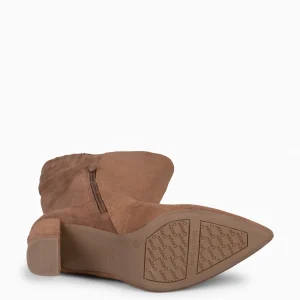 Botas<miMaO Urban - Botas Altas De Tacón Con Cremallera Camel