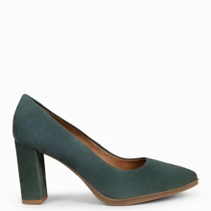 Urban Zapatos De Tacón<miMaO Urban – Zapatos De Tacón Alto De Ante Verde Botella