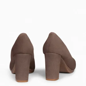 Urban Zapatos De Tacón<miMaO Urban – Zapatos De Tacón Alto De Ante Marron