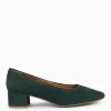 Urban Zapatos De Tacón<miMaO Urban Lady - Zapatos De Tacón Bajo De Serraje Verde Botella
