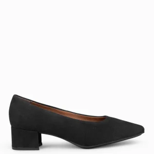 Urban Zapatos De Tacón<miMaO Urban Lady - Zapatos De Tacón Bajo De Serraje Negro