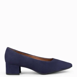 Urban Zapatos De Tacón<miMaO Urban Lady - Zapatos De Tacón Bajo De Serraje Marino