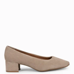 Urban Zapatos De Tacón<miMaO Urban Lady - Zapatos De Tacón Bajo De Serraje Taupe