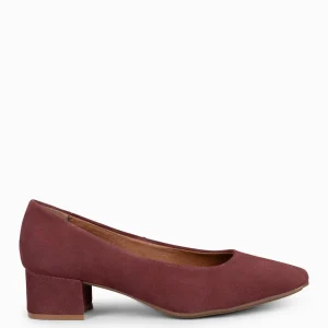 Urban Zapatos De Tacón<miMaO Urban Lady - Zapatos De Tacón Bajo De Serraje Granate