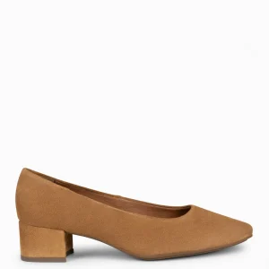 Urban Zapatos De Tacón<miMaO Urban Lady - Zapatos De Tacón Bajo De Serraje Camel