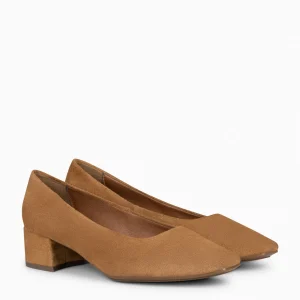 Urban Zapatos De Tacón<miMaO Urban Lady - Zapatos De Tacón Bajo De Serraje Camel