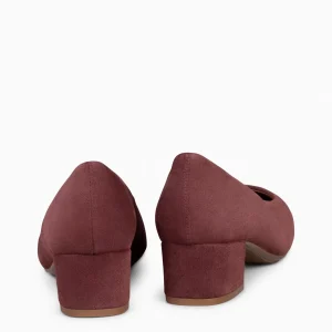 Urban Zapatos De Tacón<miMaO Urban Lady - Zapatos De Tacón Bajo De Serraje Granate