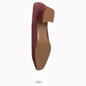 Urban Zapatos De Tacón<miMaO Urban Lady - Zapatos De Tacón Bajo De Serraje Granate