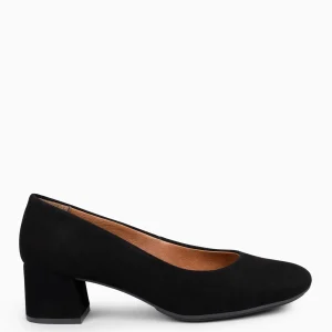 Urban Zapatos De Tacón<miMaO Urban Redondo - Zapatos De Tacón Bajo De Ante Negro
