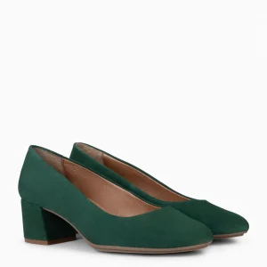 Urban Zapatos De Tacón<miMaO Urban Redondo - Zapatos De Tacón Bajo De Ante Verde