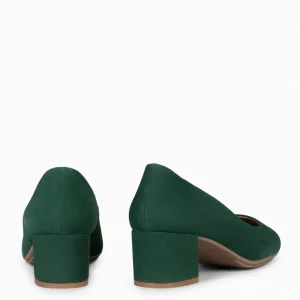 Urban Zapatos De Tacón<miMaO Urban Redondo - Zapatos De Tacón Bajo De Ante Verde