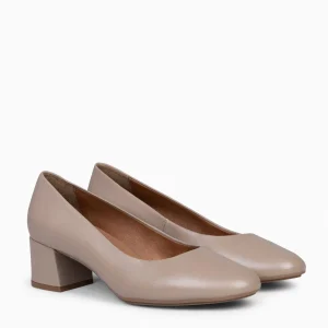 Urban Zapatos De Tacón<miMaO Urban Redondo Salon - Zapatos De Tacón Bajo De Napa Taupe