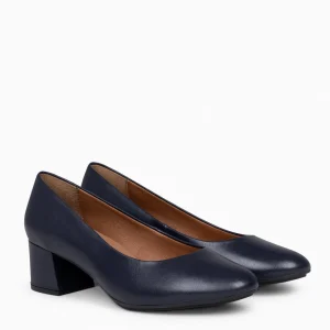 Urban Zapatos De Tacón<miMaO Urban Redondo Salon - Zapatos De Tacón Bajo De Napa Marino