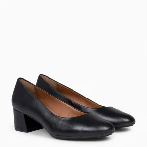 Urban Zapatos De Tacón<miMaO Urban Redondo Salon - Zapatos De Tacón Bajo De Napa Negro