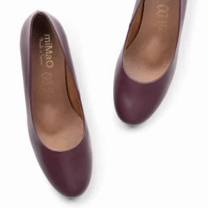 Urban Zapatos De Tacón<miMaO Urban Redondo Salon - Zapatos De Tacón Bajo De Napa Burdeos