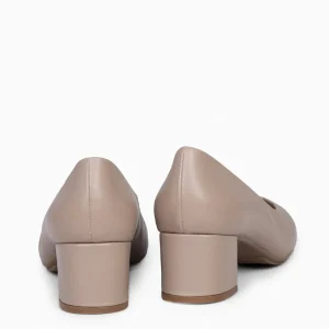 Urban Zapatos De Tacón<miMaO Urban Redondo Salon - Zapatos De Tacón Bajo De Napa Taupe