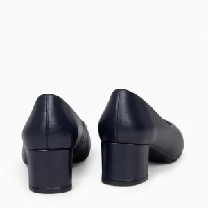 Urban Zapatos De Tacón<miMaO Urban Redondo Salon - Zapatos De Tacón Bajo De Napa Marino