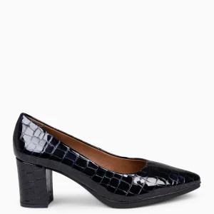 Zapatos De Fiesta<miMaO Urban S Coco – Zapatos De Tacón Con Textura De Cocodrilo Negro
