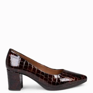 Zapatos De Fiesta<miMaO Urban S Coco – Zapatos De Tacón Con Textura De Cocodrilo Cafe