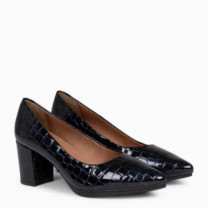 Zapatos De Fiesta<miMaO Urban S Coco – Zapatos De Tacón Con Textura De Cocodrilo Negro