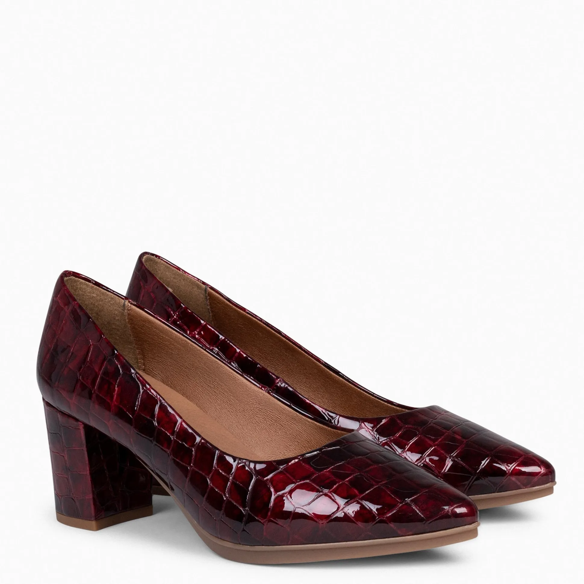 urban_s_coco__zapatos_de__1.webp Zapatos De Fiesta<miMaO Urban S Coco – Zapatos De Tacón Con Textura De Cocodrilo Burdeos
